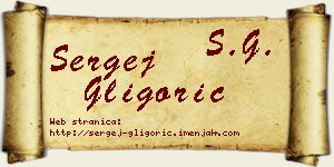 Sergej Gligorić vizit kartica